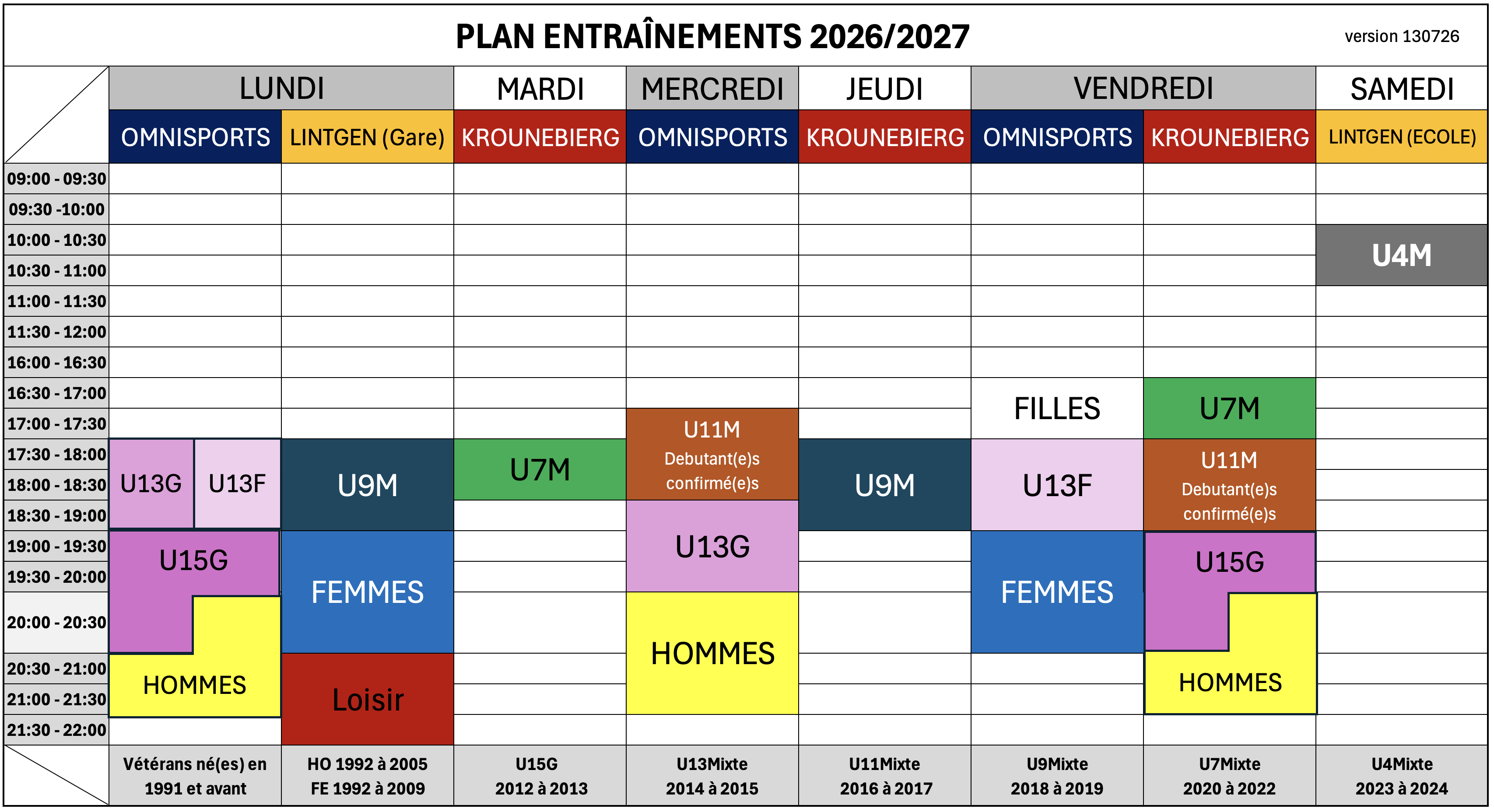 Trainingsplan 2026-2027 (Version 13.07.2026)