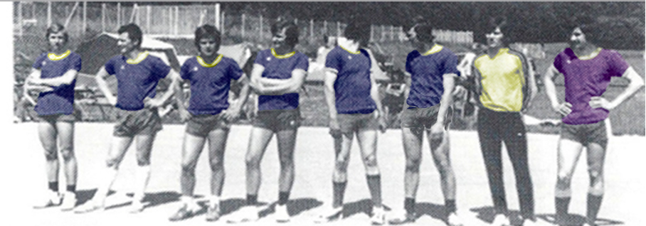 Erste Senioren-Mannschaft des HB Mersch75 im Jahr 1975